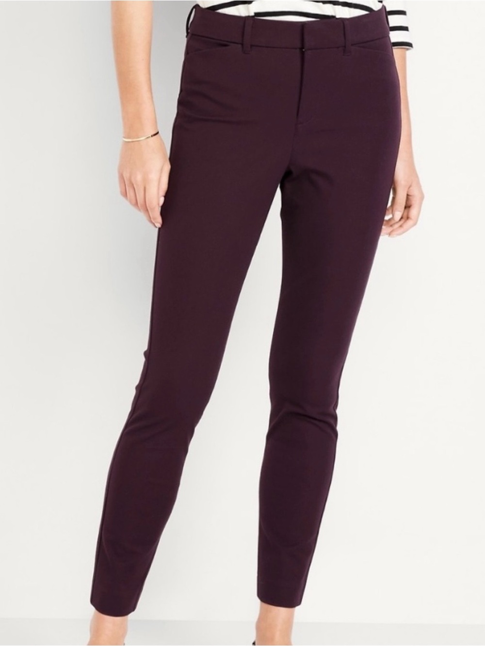 Old Navy Slim Ponte Ankle Pants in Plum